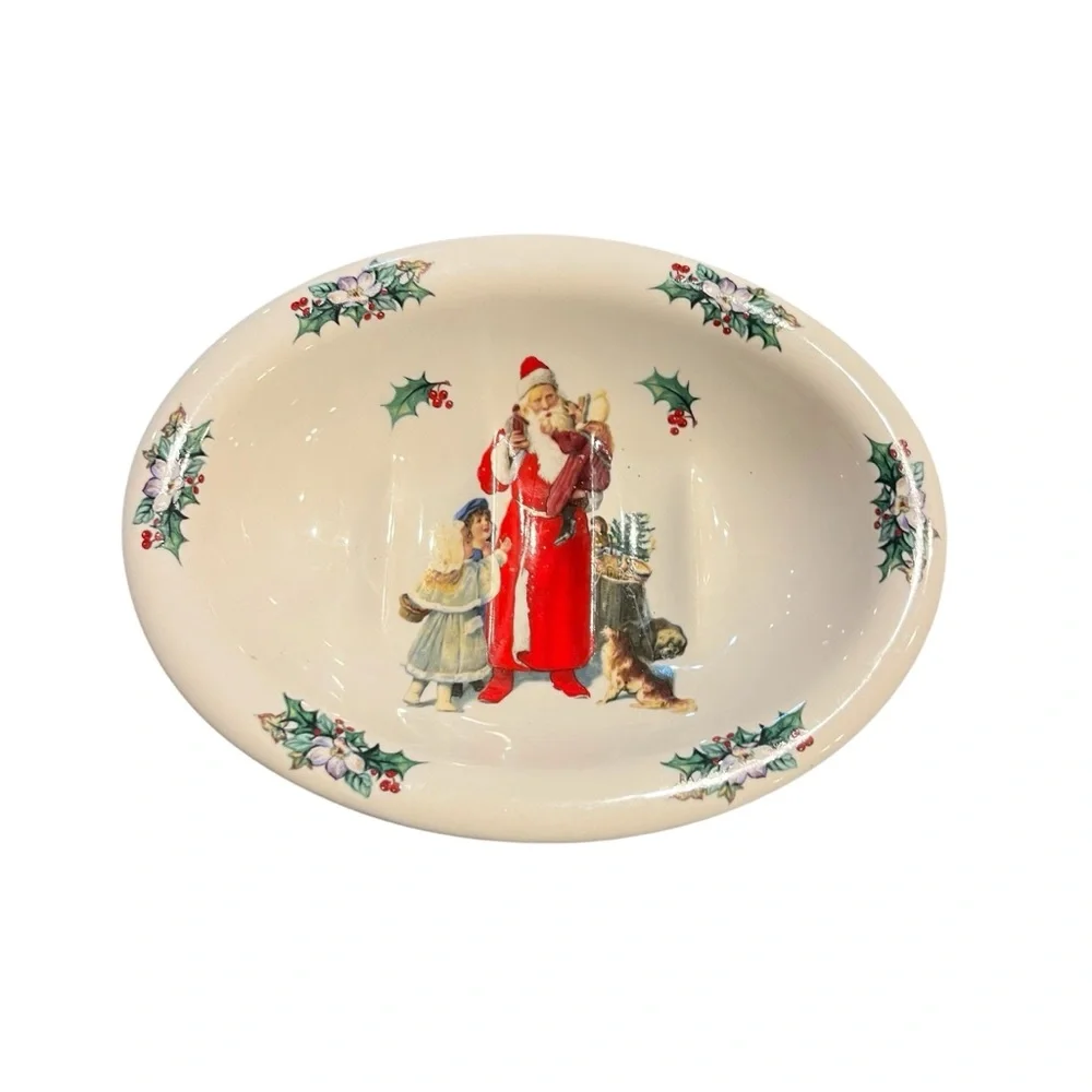 Christmas Santa Soap dish Made In England Crowne Oakes Designs